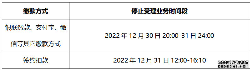 ​有关年终受理税费扣款业务工作安排的通知~